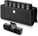 BUG HULL 3x a Day Pill Organizator cu caz PU - săptămânal cutie de medicamente de călătorie pentru 3 ori pe zi