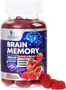 Brain Supplements for Memory & Focus Gummies - Brain Health Clarity with B6 B12 & Phosphatidylserine - Natural Nootropics Cognitive Concentration & Alertness Support Vitamins - 60 Vegan Gummies