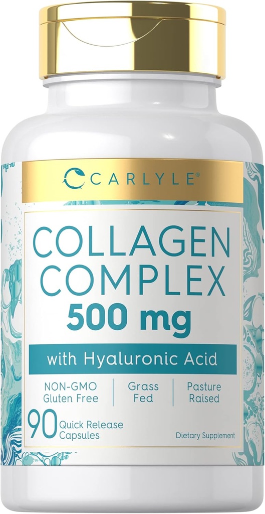 Carlyle Colagen pastile cu acid hialuronic 500mg 