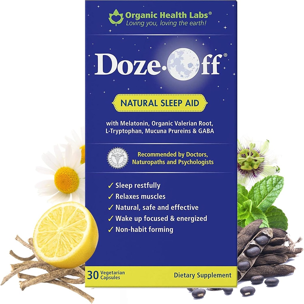 Organic Health Labs Doze-Off Natural Sleep Aid, 30 Veggie Capsule