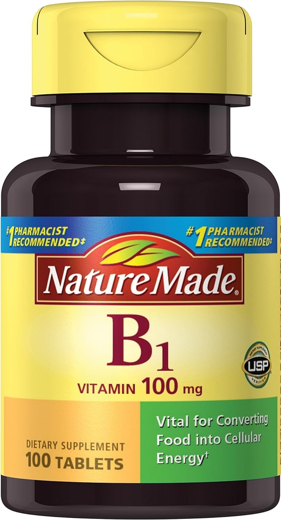 Nature Made Vitamina B1, 100 Count (Pachet de 6)