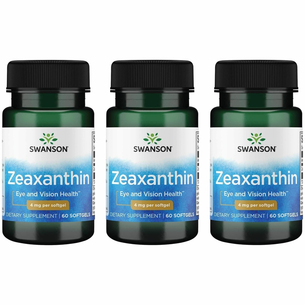 Swanson Zeaxanthin 4 Milligrams 60 Sgels (3 ambalaj)
