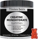 Creatină Monohidrat Gummie pentru bărbaţi şi femei 5g, Creatură fără zahăr Chemable pentru câştig muscular & Putere, Energie ATP, Recuperare musculară, Sănătatea creierului, Gluten gratuit, non-GMO, 99% Absorbed, 30 Serviri
