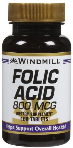 Acid folic 800 Mcg Tabs, 100 ct
