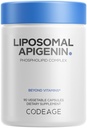 Codeage Liposomal Apigenin Supliment, 3-Lonth Supply, Daily Flavonoid Chamomile Extract, Liposomal Phosolipid Complex, Non-GMO Ulei de floarea-soarelui, Fosfatidilcoline Vegan Blend, Gluten-Free, 90 Count