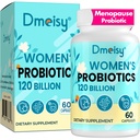 Menopause Suplimente pentru femei, 120 Miliarde CFU Probiotic, 13-in-1 Herbs Probiotics Complex, pentru Menopause Relief, Hormone Echilibru, Hot Flashes, Transpiratii de noapte, Mood Swings, Gut & Imunity - 60 Capsule