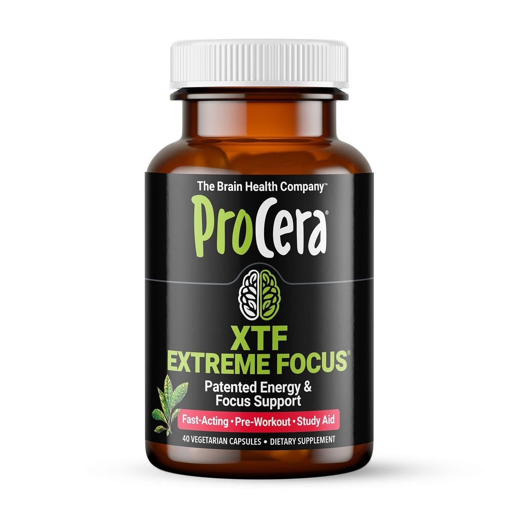 Procera XTF - Ajutor de studiu perfect - Rezultate imediate - Imbunatatirea concentrarii si retinerii memoriei - Cresterea fluxului de oxigen si sange - Claritatea mentala - Stimularea energiei - Declin cognitiv lent - 40 Conte