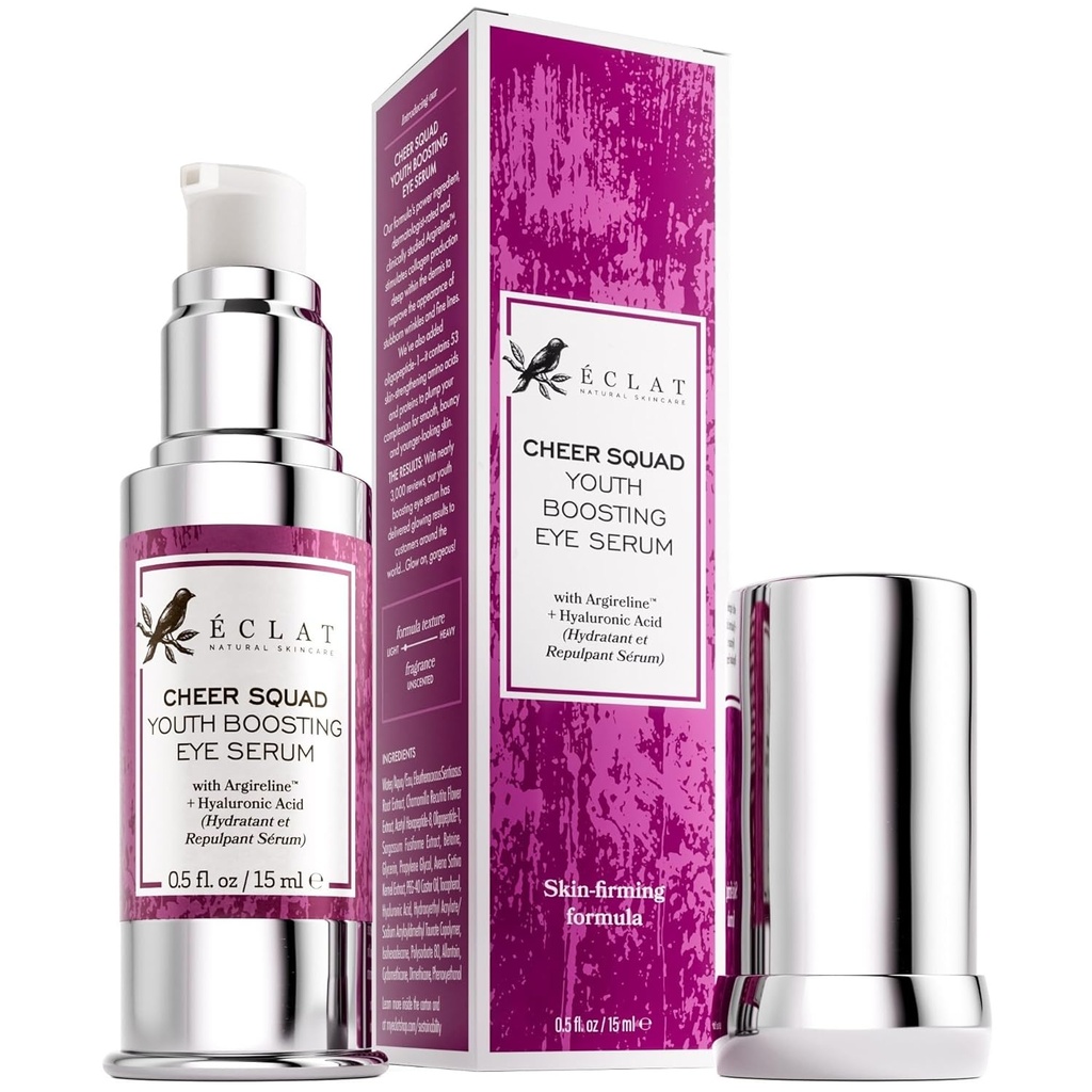 Eclat Skincare Eye Ser cu acid hialuronic - Formula de hidratare pentru riduri, linii fine, ciori Feet & Eye Bags 