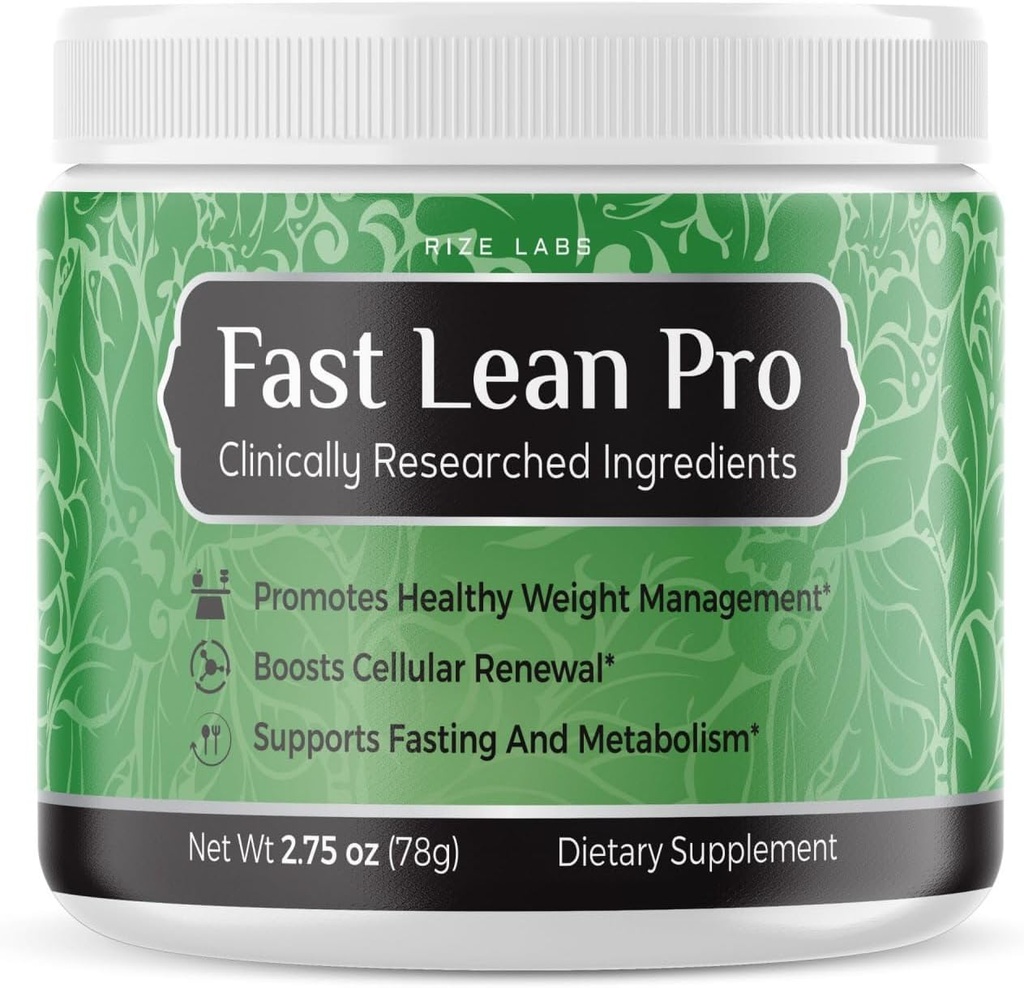 Rize laboratoare Fast Lean Pro Advanced Formula Supliment Hydration BCAA bea capsule într-un borcan, Easy to Scoop and Gustess Great (30 Servings)