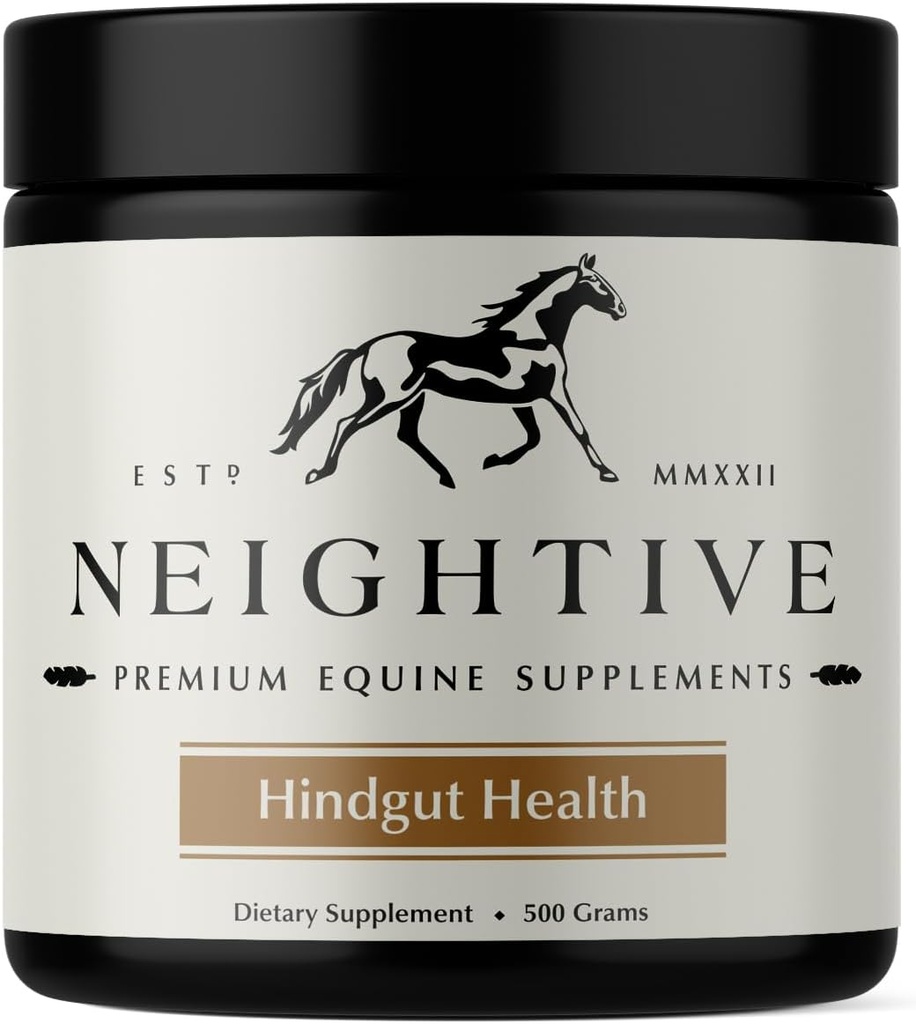 Hindgut Health Supplement by Neightive - Reduce Ulcers - Relieve Colic, Diaree, și probleme de performanță la cai - Îmbunătățirea comportamentului, Apetit, și Coat - Creșterea greutății - Equine Gut Health