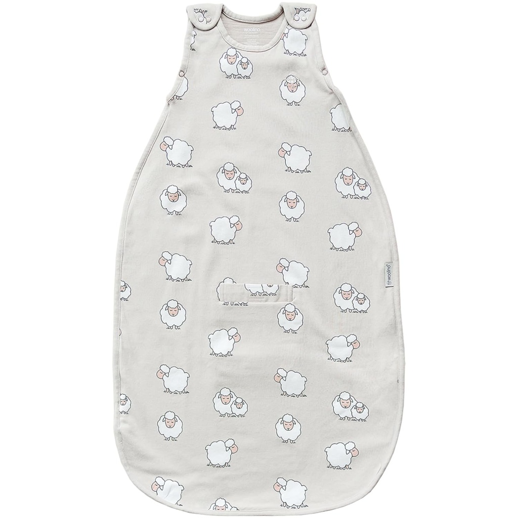 Woolino 4 Sezon Sleep Sack - Ultimate Merino lână și bumbac organic sac de dormit - două-Way fermoar reglabil Sacul de dormit universal dimensiune pentru copil (2-24 luni) - oaie