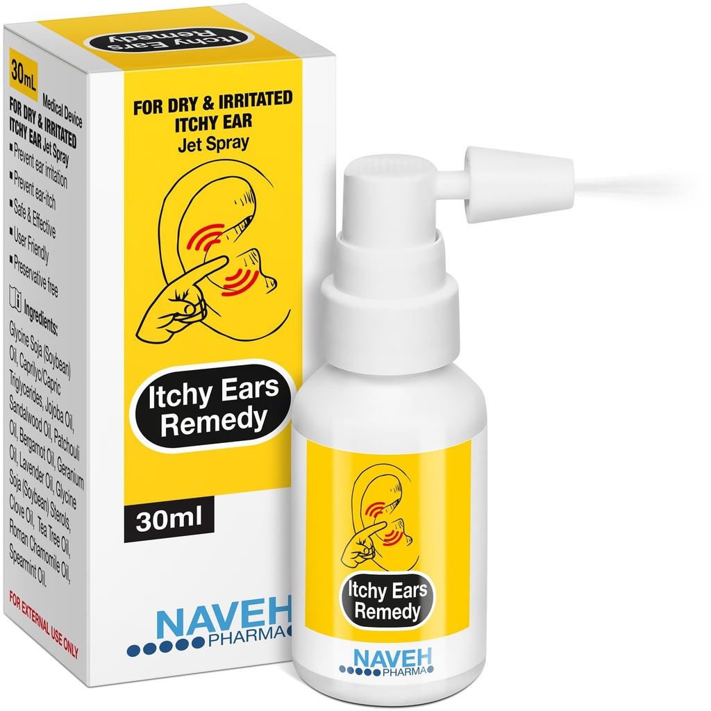 NAVEH PHARMA® Itchy Ears Remedy: Curățarea urechii și mâncărime Descuamare 
