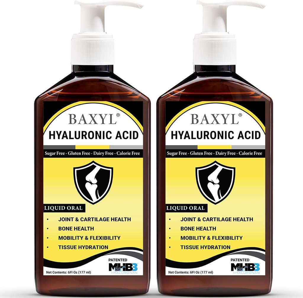BAXYL lichid supliment de acid hialuronic pentru ajutor comun - 6 oz. (Pachet de 2)