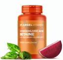 Vitaminele Mt. Angel - Acid clorhidric Betaina, susține Digestia sanatoasa & Sucuri gastrice (200 Cloropaci vegetarieni)
