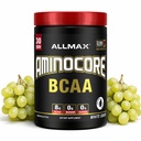 ALLMAX Nutritie AMINOCORE BCAA pulbere, 8.18 Grams de Aminoacidi, Intra si Post Workout de recuperare băutură, Gluten gratuit, struguri albi, 315 g