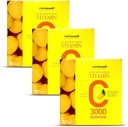 NANOWELL Pure Buffed Vitamina C 3000 mg per Serving, Supliment alimentar pentru suport imunitar - 60 Sticks x 3 cutii, 6 luni de aprovizionare (180 Conte)