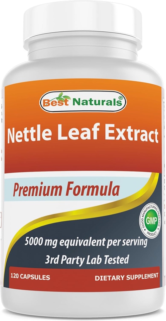 Cel mai bun naturals Nettle Leaf extract 5000 mg echivalent Per Serving- 120 capsule