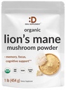 DEAL SUPLEMENT Organic Lions Mane Mushroom Powder Supliment, 1.500 mg per servire, 1lb 