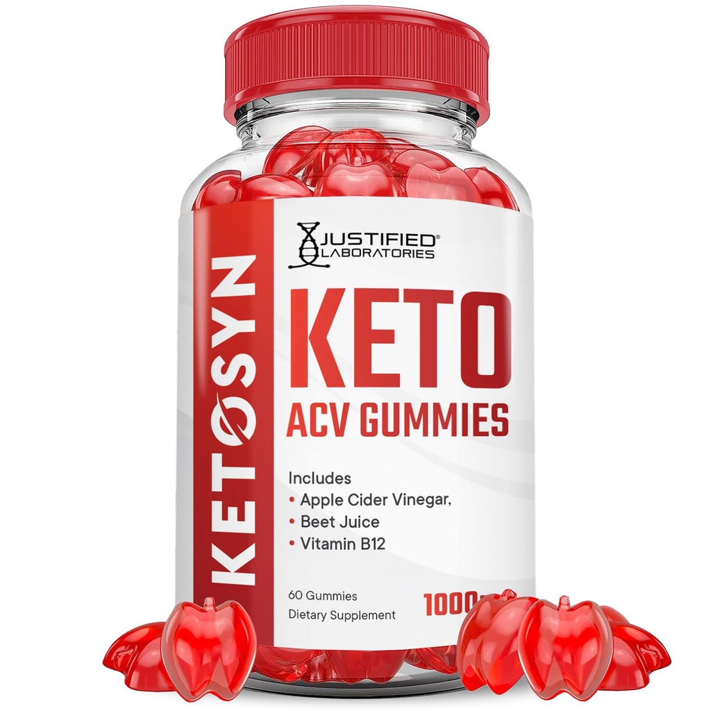 Laboratoare justificate Ketosyn Keto ACV Gummies Advanced Formula 1000MG Ketosyn Keto Gummies Apple Cider Otegar Formulat cu Pudră de sfeclă de rodie B12 Vegan Non OMG 60 Gummys