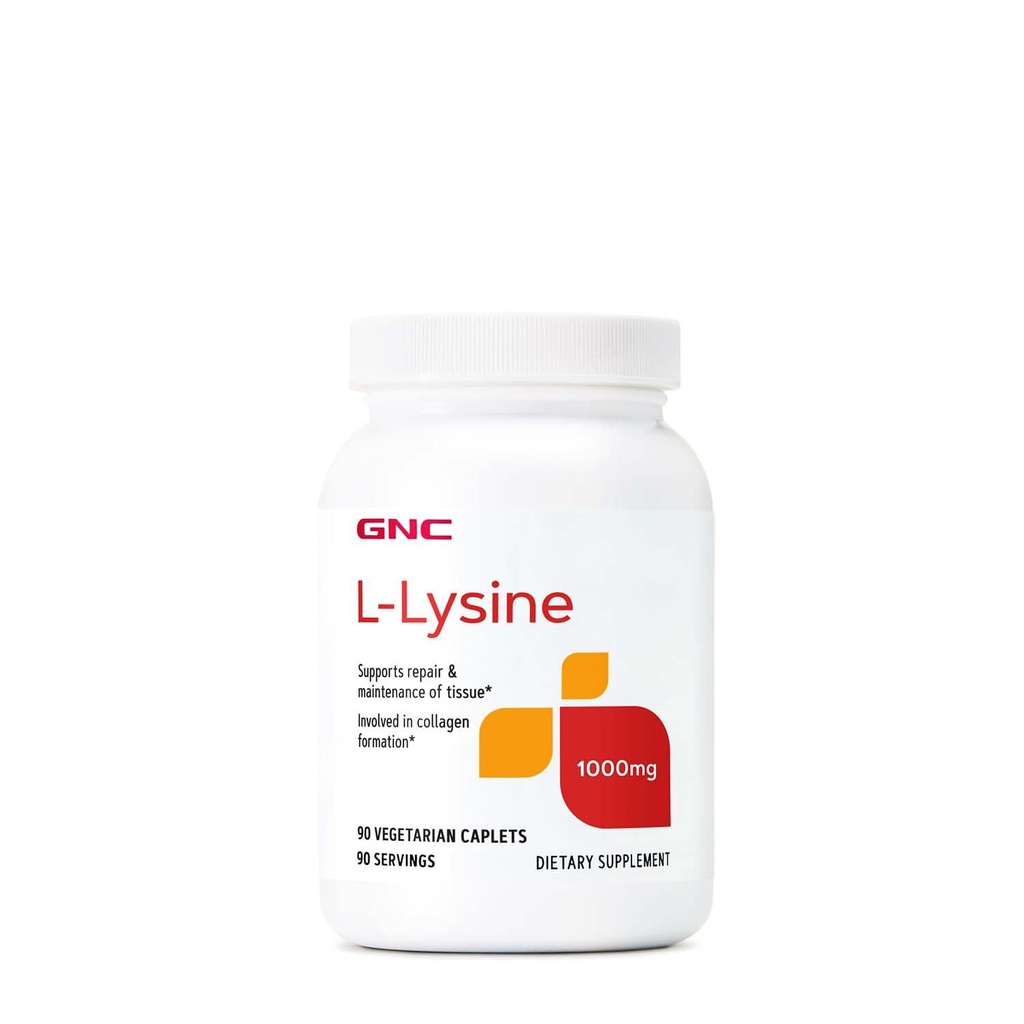 GNC L-Lysine 1000mg - 90 comprimate vegetariene (90 Servings)