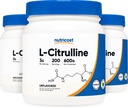 Nutricost Pure L-Citrullină (Bază) Pulbere (600 Grams) (3 flacoane)