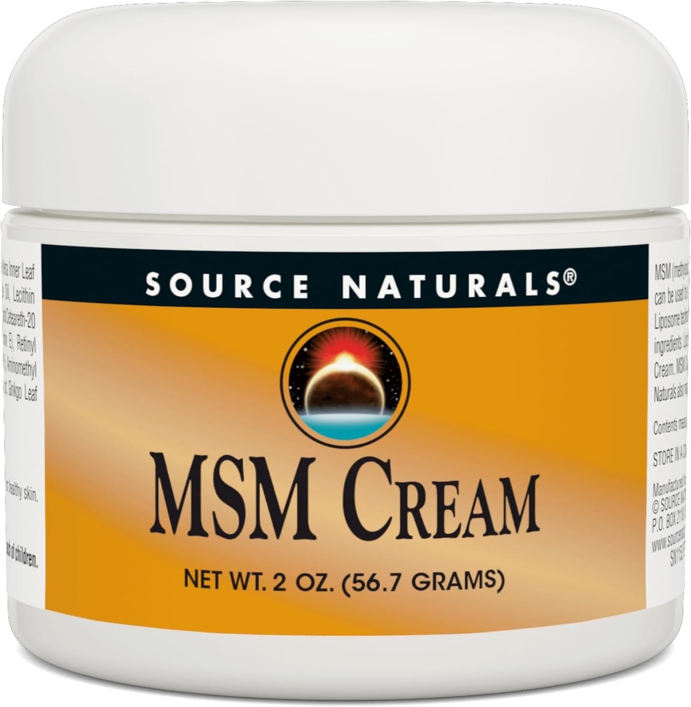 Sursa Naturals MSM Cream - Conține vitamina E și Ginkgo - 2 oz
