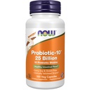 Acum alimente Suplimente, Probiotic-10TM, 25 Miliarde, cu 10 Probiotic Strains, Dairy, Soy si Gluten Free, Strain Verificate, 100 Veg Capsule