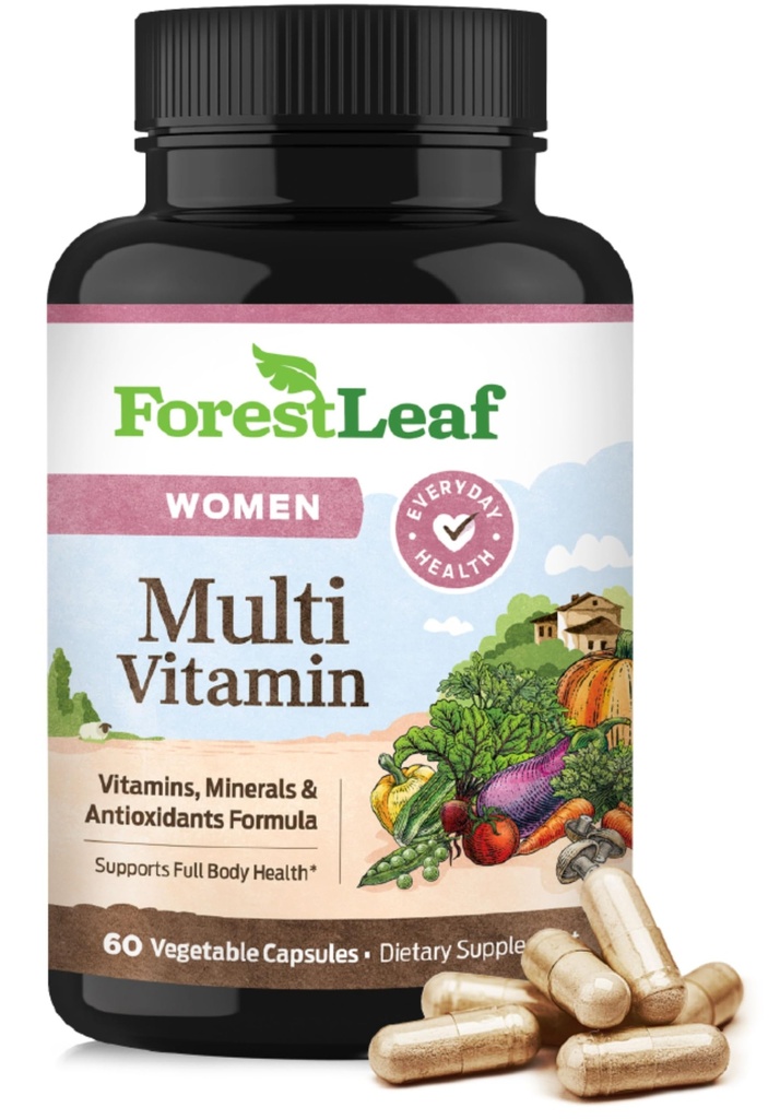 ForestLeaf Daily Vitamina Multivitamine pentru femei, Multi-Vitamina pentru femei - Femei Multivitamine si Multiminerale Supliment 