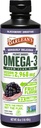 Barlean Vegan Omega 3 6 9 Flaxseed Oil Liquid Supplement, BlackBerry Smoothie, Flax Seed Oil, 2,968 mg ALA Acid gras, Non-GMO și Gluten Free, 16 oz