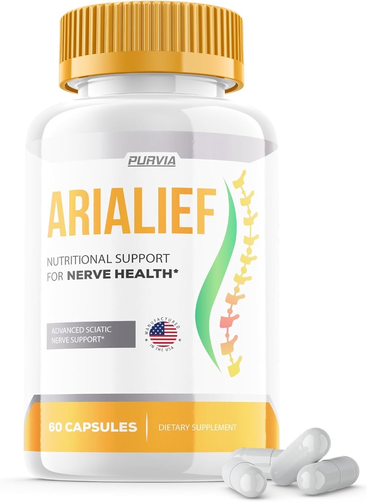 Arialief Capsules Sciatica - Formula oficială - Arialief Vitamin Supplement Advanced Form formation, Arialief Capsules Nutritional Support Maximal Concentration Global Wellness Recenzii (60 capsule)