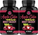 Angry Supplements Apple Cidru Oţet + Root Powder Capsule, Pure ACV Beetroot 1000 mg per Serving, Nitric oxid Booster & Digestive Health for Men and Women 60ct, 2 Pack (120ct Total)