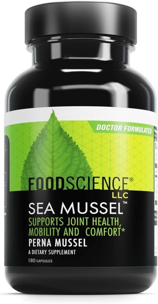 DAVINCI FoodScience of Vermont Sea Mussel, Green-Lipped Mussel capsule comune, 180 Conte