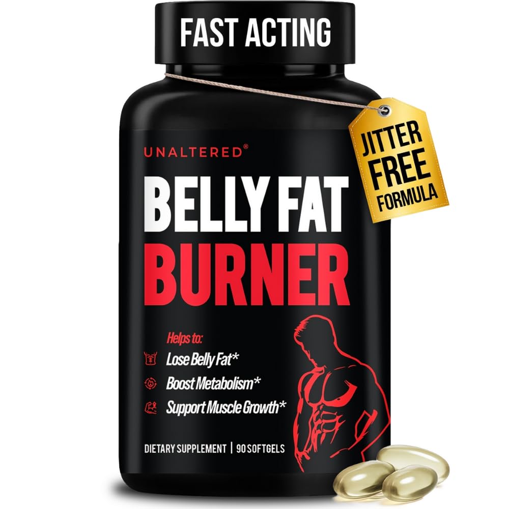 UNALTERED Burner de grăsime pentru bărbați - pastile de pierdere în greutate naturale pentru a sprijini reducerea grăsimii corpului, conservarea masei musculare Lean, și un metabolism sănătos - CLA Supliment alimentar - 90 capsule Softgel