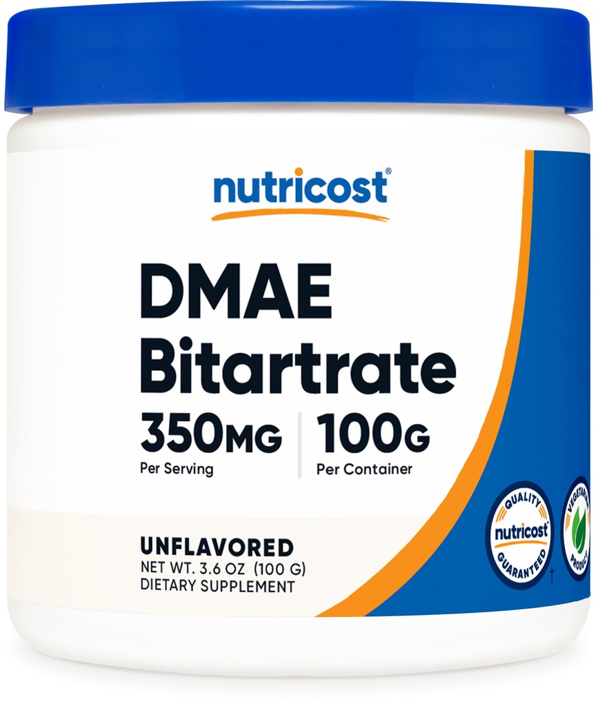 Nutricost Pure DMAE-Bitartrat pulbere 100 Grams