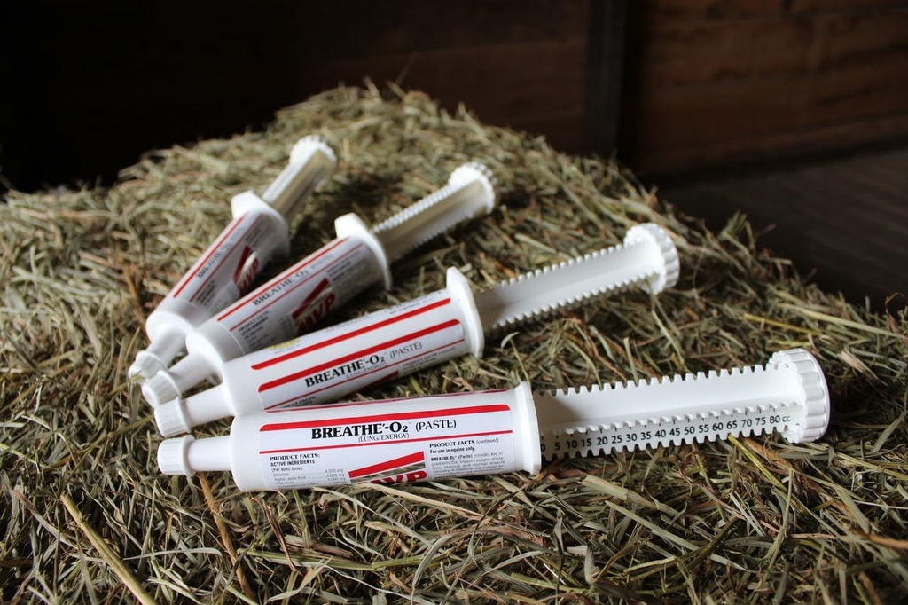 Respiraţi O'2 4 - Pachet (8 doze) Pre-Race Paste pentru a sprijini funcţia Lung/Airway la cai