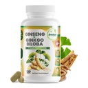 GreeNatr Ginko Biloba & Panax Ginseng Supliment - Red Ginseng Creier Supliment pentru memorie și concentrare - Ginkgo Biloba Suplimente pentru o bună viziune, sistem imunitar și îmbunătățirea fluxului sanguin - 120 comprimate