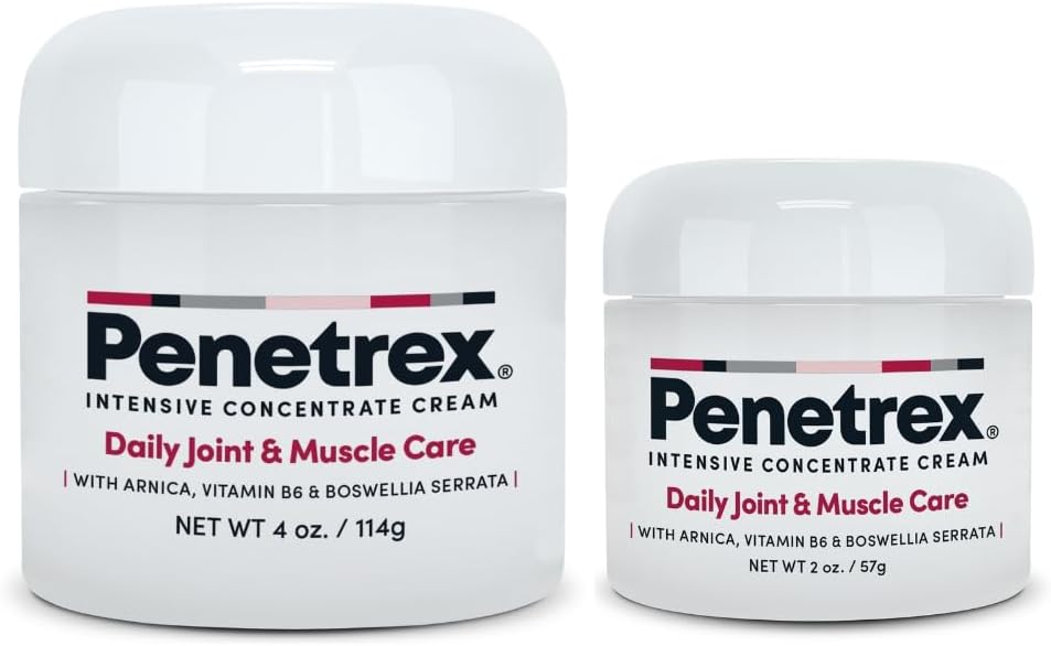 Penetrex Joint & Muscle Terapie Duo - Soothing Relief for Back, Neck, Hands, Feet & Nervi - Rub with Arnica, Vitamina B6 MSM & Boswellia - 2oz, 4oz