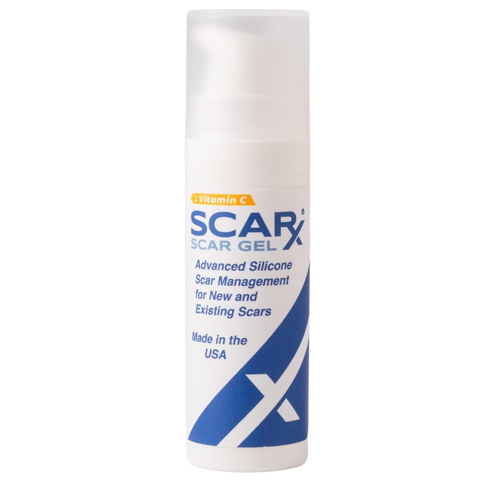 Scarx - Avansat Silicon Cicatrice Gel cu vitamina C - Reducerea cicatricilor Topic pentru cicatrici hipertrofice si Keloizi dupa interventii chirurgicale, Burns, leziuni - Prevenirea noilor cicatrici - Fade vechi cicatrici - 0,5oz (15g) Sticla