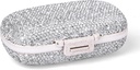 1Pack Travel Pill Organizator, 8 Compartimente Caz pilula portabil, cutie pilula mica pentru buzunar Pursa Portable Medicine Container Vitamina (Sparkling Silver)