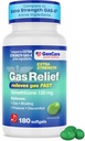 GenCare -Extra Putere de gaz Relief Simethicone 125mg (180 Softgels) Putere maximă anti-gaz pastile pentru eliberare de aer, presiune și discomfort - Comparați cu Generic Extra Putere gaz X