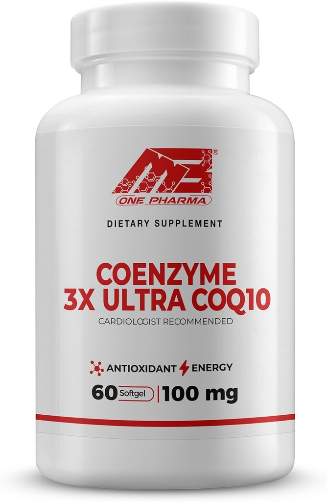 MB One Pharma-COQ10 Supliment (100mg) 60 de zile de aprovizionare 3x Ultra Superioara Absorbtie, Antioxidant de aparare - Suporturi energie celulara de productie inima functie-non-GMO, gluten-gratuit, mare absorbtie
