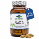 Capsule pure de munte botanica Bacopa Monnieri - Capace Vegane cu supliment de extract de Bacopa organica si standardizata