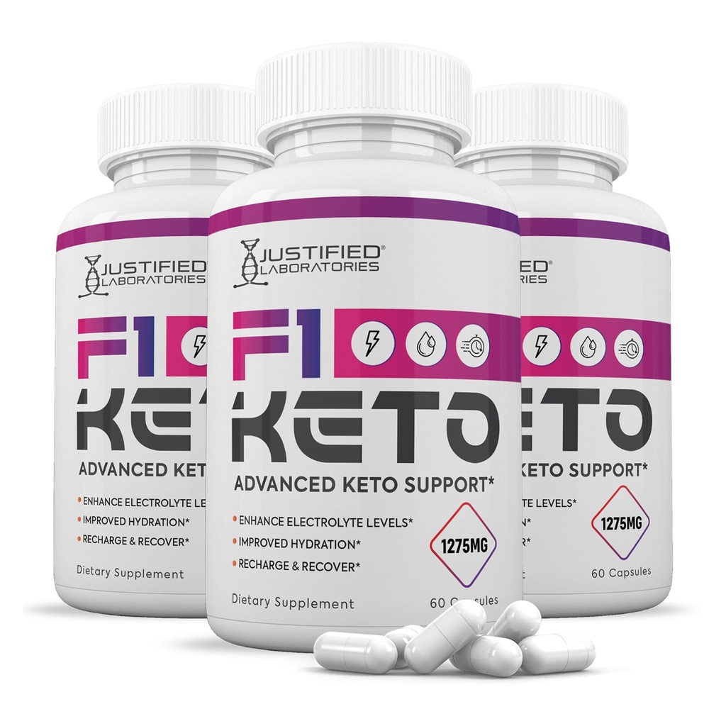 (3 ambalaj) F1 Keto pastile 1275MG Formula nouă și îmbunătățită conține cidru de mere Oțet extra Virgin ulei de măsline pulbere verde frunze de ceai 180 capsule