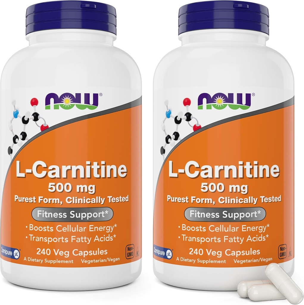 ACUM alimente L-Carnitina 500 mg, 240 Veg Caps (Pachet de 2)