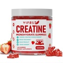 Creatin Monohidrat Gume 5 g pentru bărbaţi şi femei, 120 gume fără zahăr cu 200 Mg magneziu Glicinat, 200 Mg L-Treonat pentru suport muscular, energie Boost