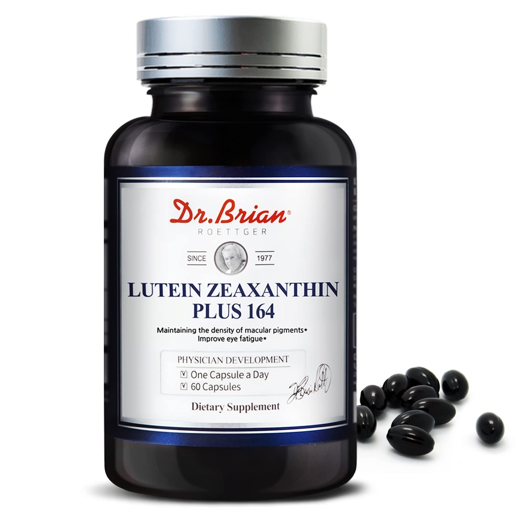 Dr. Brian Lutein şi Zeaxanthin Suplimente, Vitamine oculare Degenerare maculară Suplimente non-GMO, Gluten gratuit pentru ochi uscat Vision Health, 60 Capsule