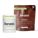 Beam Dream Sleep Powder & Creatine Bundle, Tert Party testat natural Sleep Aid & Recovery Supplement with Micronized Creatin Monohidrat, Unflavored Pure Creatine Powder for Muscle Force, Energy