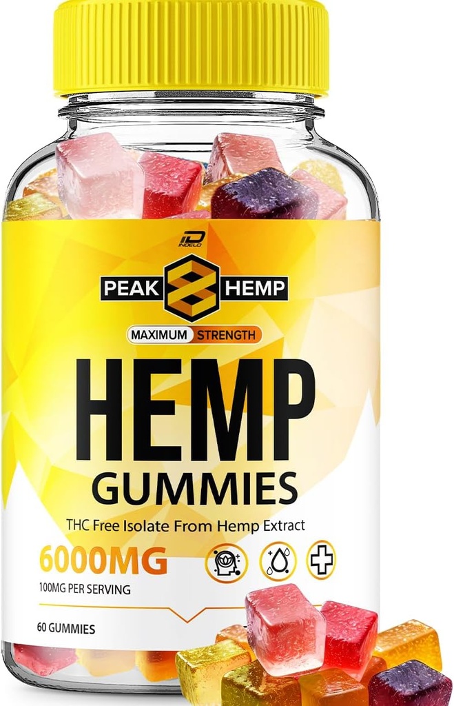 Vârf 8 Hemp Gummies - cu Cânep Seed Extract Vârf Opt Cânep Gumies Tinitus Suplimentul Herbal, Asistenta pentru sănătate și wellness, All Natural Peak Hemp Gummy (1 ambalaj - 60 Gume)