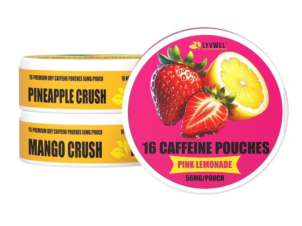 LyvWel 56mg Caffeine Energy Poches 
