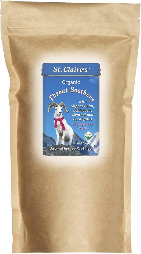 St. Claire Organics Throat Soothers (27 Ounce Refill Bag) Gluten-Free, Vegan, OMG-Free, Plant-Based, Allergen-Free 